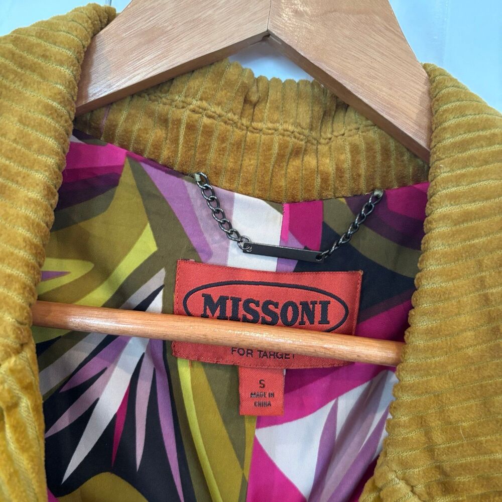 Missoni Chartreuse Corduroy Jacket Size Small - Picture 8 of 10